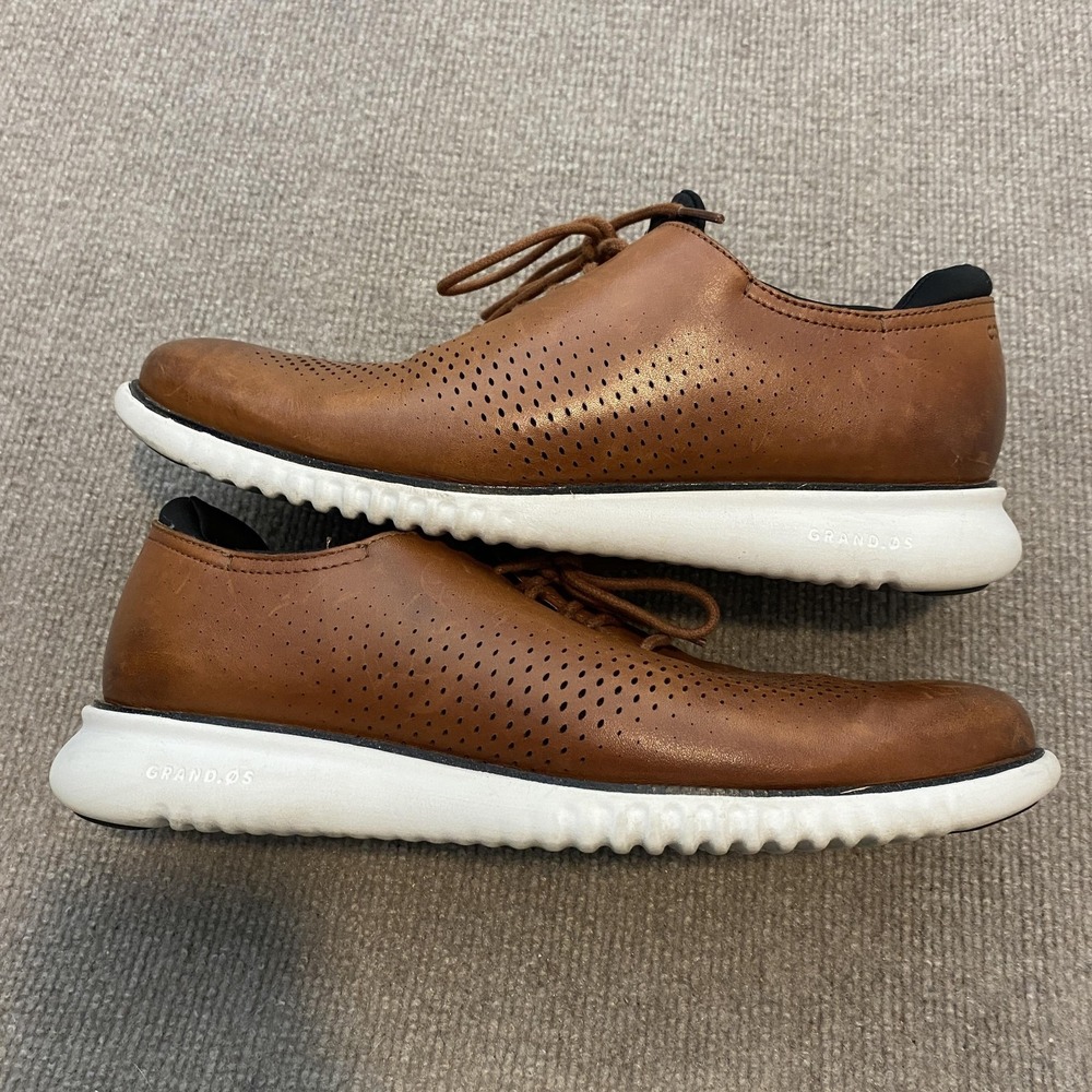 Cole Haan Grand.OS Shoes Mens Size 10 Brown Leather Casual Sneakers C27879 - Picture 2 of 12